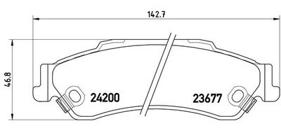 P10002 BREMBO Комплект тормозных колодок, дисковый тормоз