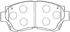 A1N041 AISIN Комплект тормозных колодок, дисковый тормоз