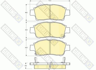 6132189 GIRLING Комплект тормозных колодок, дисковый тормоз