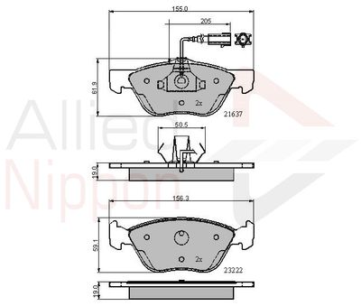 ADB11772 COMLINE Комплект тормозных колодок, дисковый тормоз