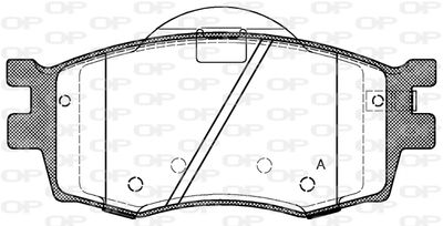 BPA120802 OPEN PARTS Комплект тормозных колодок, дисковый тормоз