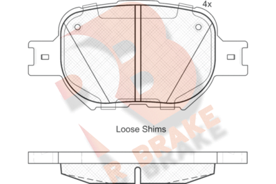 RB1704 R BRAKE Комплект тормозных колодок, дисковый тормоз