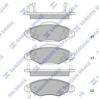 SP1419 Hi-Q Комплект тормозных колодок, дисковый тормоз