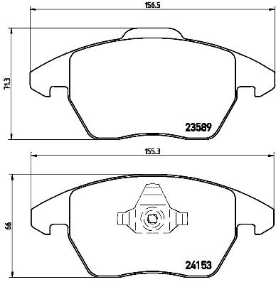 P61076 BREMBO Комплект тормозных колодок, дисковый тормоз