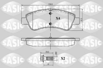 6210012 SASIC Комплект тормозных колодок, дисковый тормоз