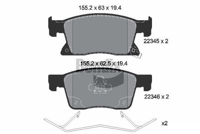 BPD1403 BENDIX Braking Комплект тормозных колодок, дисковый тормоз