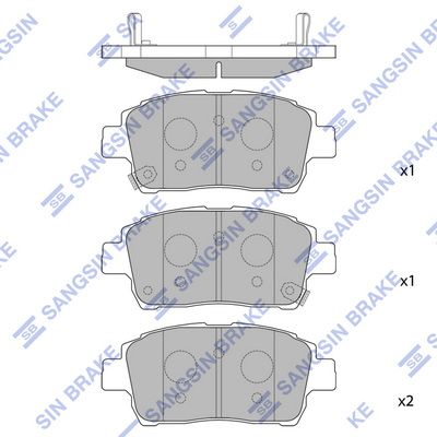 SP1244 Hi-Q Комплект тормозных колодок, дисковый тормоз