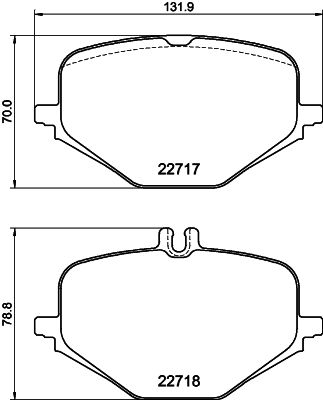 MDB3462 MINTEX Комплект тормозных колодок, дисковый тормоз