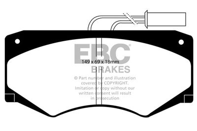 DP721 EBC Brakes Комплект тормозных колодок, дисковый тормоз