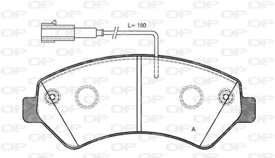 BPA127522 OPEN PARTS Комплект тормозных колодок, дисковый тормоз