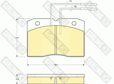 6103439 GIRLING Комплект тормозных колодок, дисковый тормоз