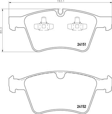 P50115 BREMBO Комплект тормозных колодок, дисковый тормоз