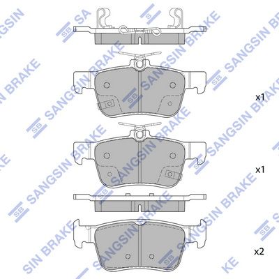 SP4127 Hi-Q Комплект тормозных колодок, дисковый тормоз