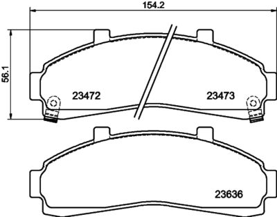 8DB355037331 HELLA PAGID Комплект тормозных колодок, дисковый тормоз