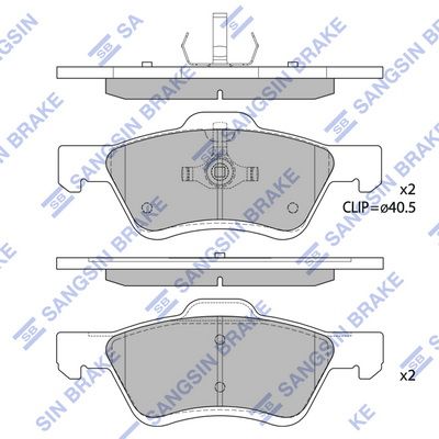 SP1497C Hi-Q Комплект тормозных колодок, дисковый тормоз