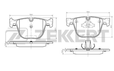 BS1021 ZEKKERT Комплект тормозных колодок, дисковый тормоз