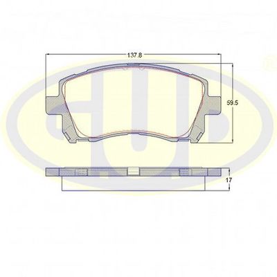 GBP065502 G.U.D. Комплект тормозных колодок, дисковый тормоз