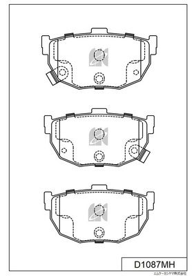D1087MH MK Kashiyama Комплект тормозных колодок, дисковый тормоз