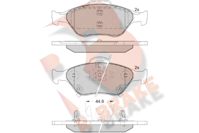 RB1877 R BRAKE Комплект тормозных колодок, дисковый тормоз