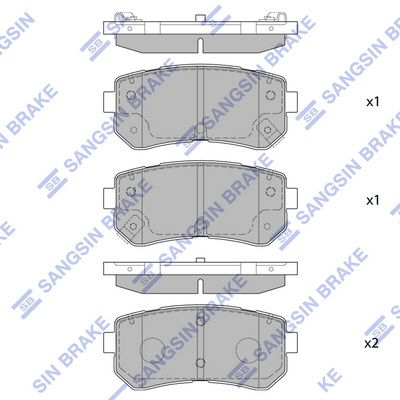 SP1406 Hi-Q Комплект тормозных колодок, дисковый тормоз