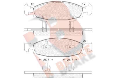 RB1398 R BRAKE Комплект тормозных колодок, дисковый тормоз