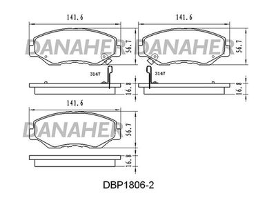 DBP18062 DANAHER Комплект тормозных колодок, дисковый тормоз