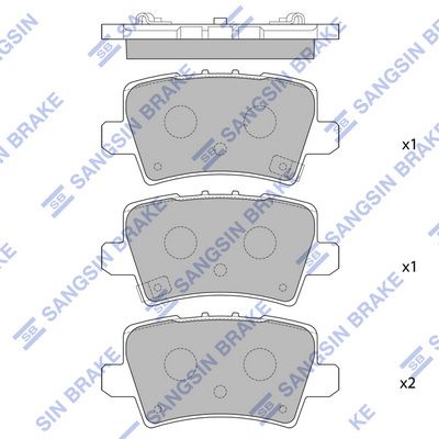 SP1570 Hi-Q Комплект тормозных колодок, дисковый тормоз