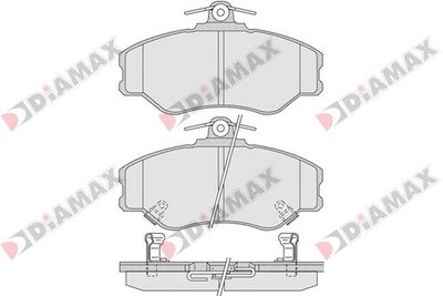 N09290 DIAMAX Комплект тормозных колодок, дисковый тормоз