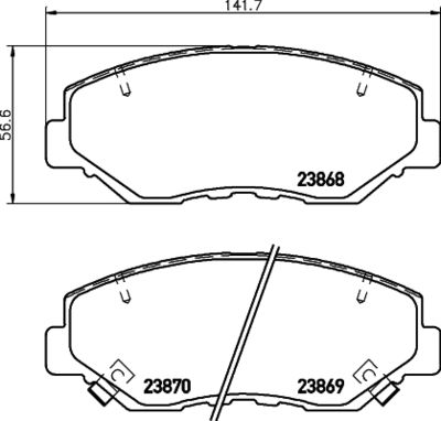 8DB355028011 HELLA Комплект тормозных колодок, дисковый тормоз