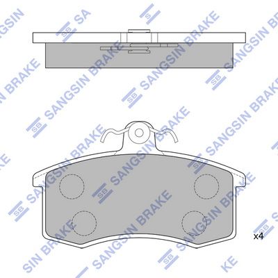 SP1165 Hi-Q Комплект тормозных колодок, дисковый тормоз