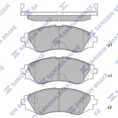 SP1102 Hi-Q Комплект тормозных колодок, дисковый тормоз