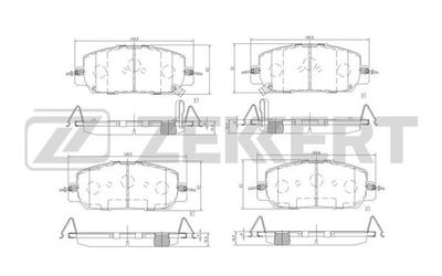 BS1528 ZEKKERT Комплект тормозных колодок, дисковый тормоз