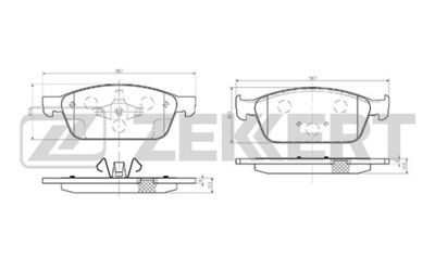 BS1249 ZEKKERT Комплект тормозных колодок, дисковый тормоз