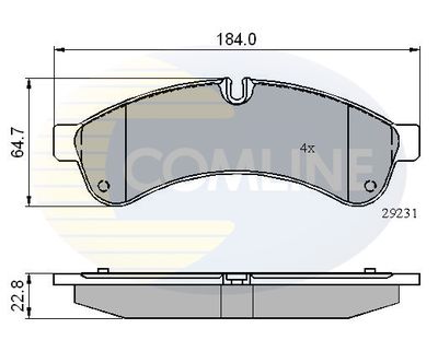 CBP01727 COMLINE Комплект тормозных колодок, дисковый тормоз