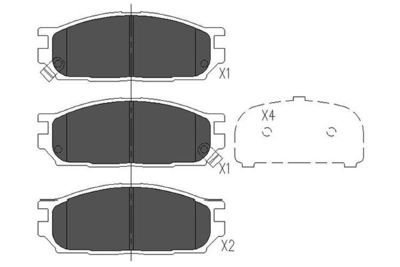 KBP5530 KAVO PARTS Комплект тормозных колодок, дисковый тормоз