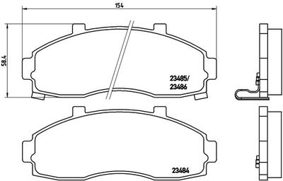 P30044 BREMBO Комплект тормозных колодок, дисковый тормоз