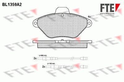 BL1359A2 FTE Комплект тормозных колодок, дисковый тормоз