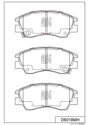 D6018MH MK Kashiyama Комплект тормозных колодок, дисковый тормоз