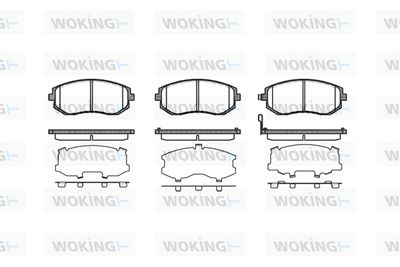 P851311 WOKING Комплект тормозных колодок, дисковый тормоз