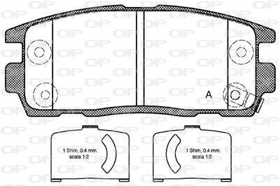 BPA126012 OPEN PARTS Комплект тормозных колодок, дисковый тормоз