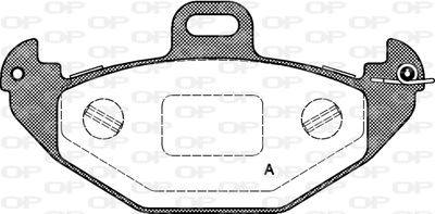 BPA068600 OPEN PARTS Комплект тормозных колодок, дисковый тормоз