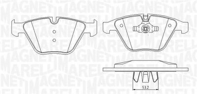 363916060150 MAGNETI MARELLI Комплект тормозных колодок, дисковый тормоз