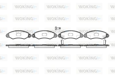 P602302 WOKING Комплект тормозных колодок, дисковый тормоз