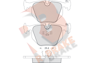 RB1548 R BRAKE Комплект тормозных колодок, дисковый тормоз