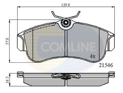 CBP0566 COMLINE Комплект тормозных колодок, дисковый тормоз