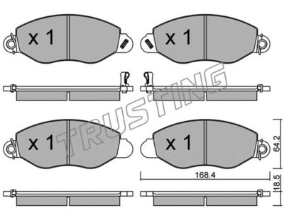 5520 TRUSTING Комплект тормозных колодок, дисковый тормоз