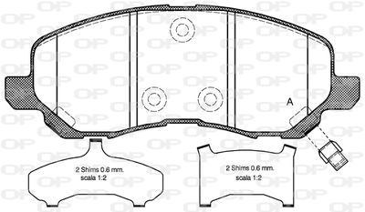 BPA080431 OPEN PARTS Комплект тормозных колодок, дисковый тормоз