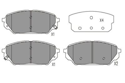 KBP3039 KAVO PARTS Комплект тормозных колодок, дисковый тормоз