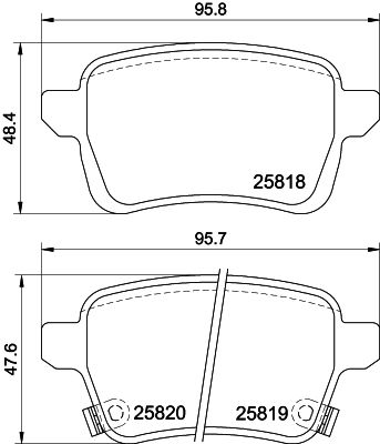 8DB355036431 HELLA Комплект тормозных колодок, дисковый тормоз