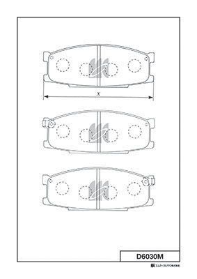 D6030M MK Kashiyama Комплект тормозных колодок, дисковый тормоз